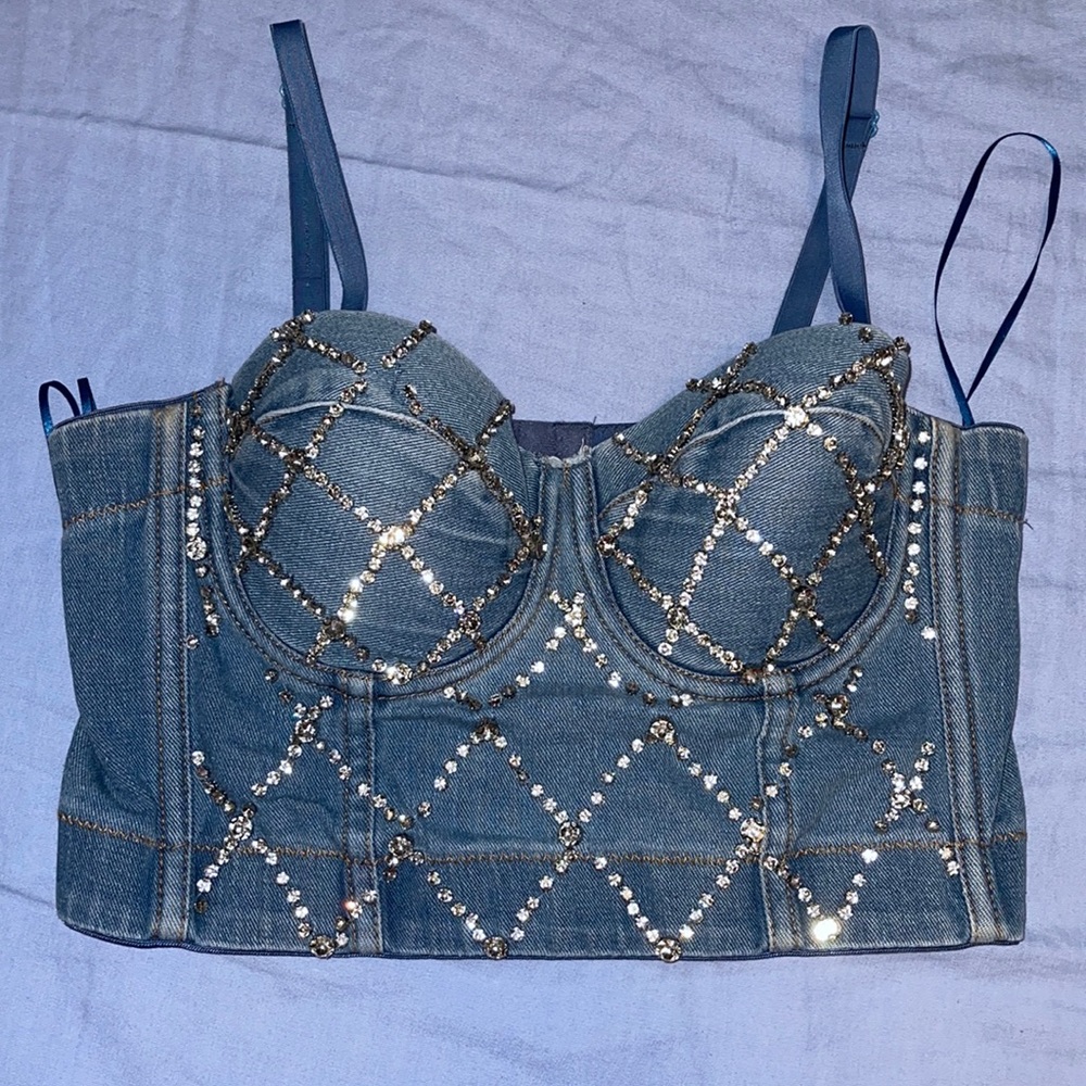 Jean crop top